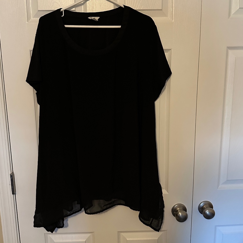 Cato Short Sleeve Blouse 26/28W Black